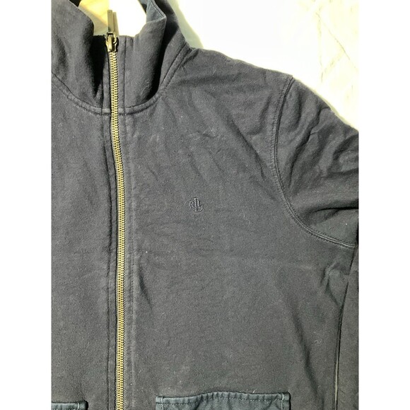 Y2K Polo Ralph Lauren XS Navy Shooting Sleeve Zip Jacket Women - Picture 2 of 8